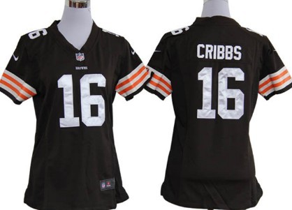 Women's Nike Cleveland Browns 16 Joshua Cribbs Brown Game NFL Jerseys